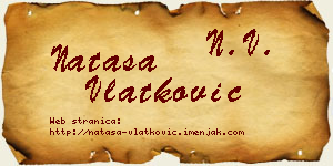 Nataša Vlatković vizit kartica